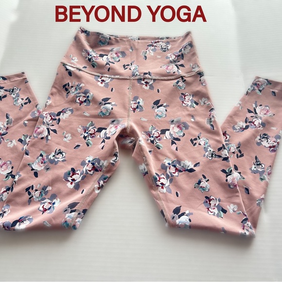 NEW BEYOND YOGA MEDIUM ROSE LEGGINGS $110 - Picture 1 of 6